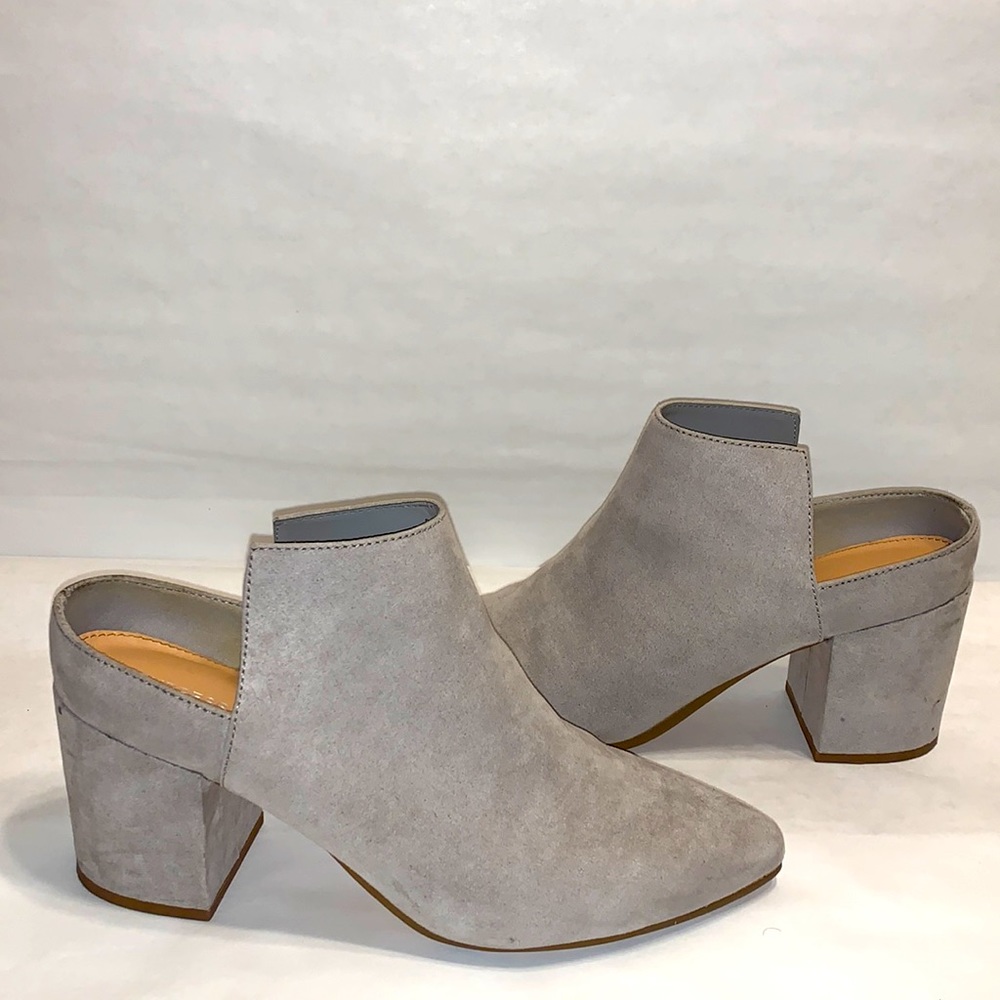 Express Gray Mules Heels